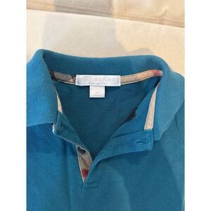 Burberry Polo Short Sleeve Shirt Mineral Blue 6M